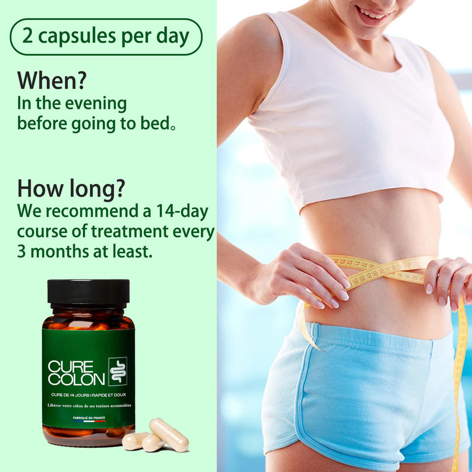 Cure Colon Capsules de désintoxication intestinale et de nettoyage du côlon